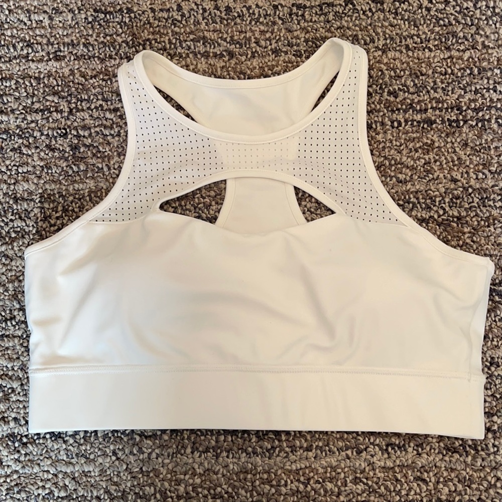 White sports bra padded